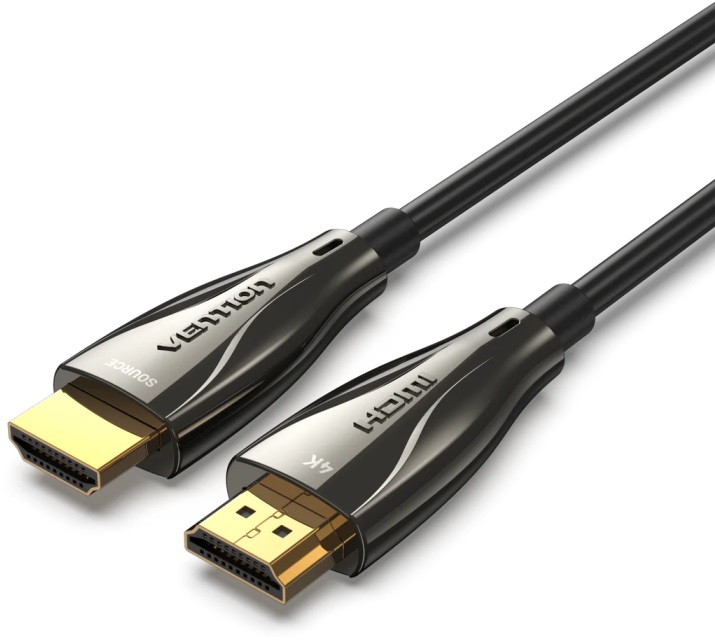 VENTION ALABL Optical HDMI Male to Male HD Cable 10M Black Zinc Alloy Type 4K/60Hz