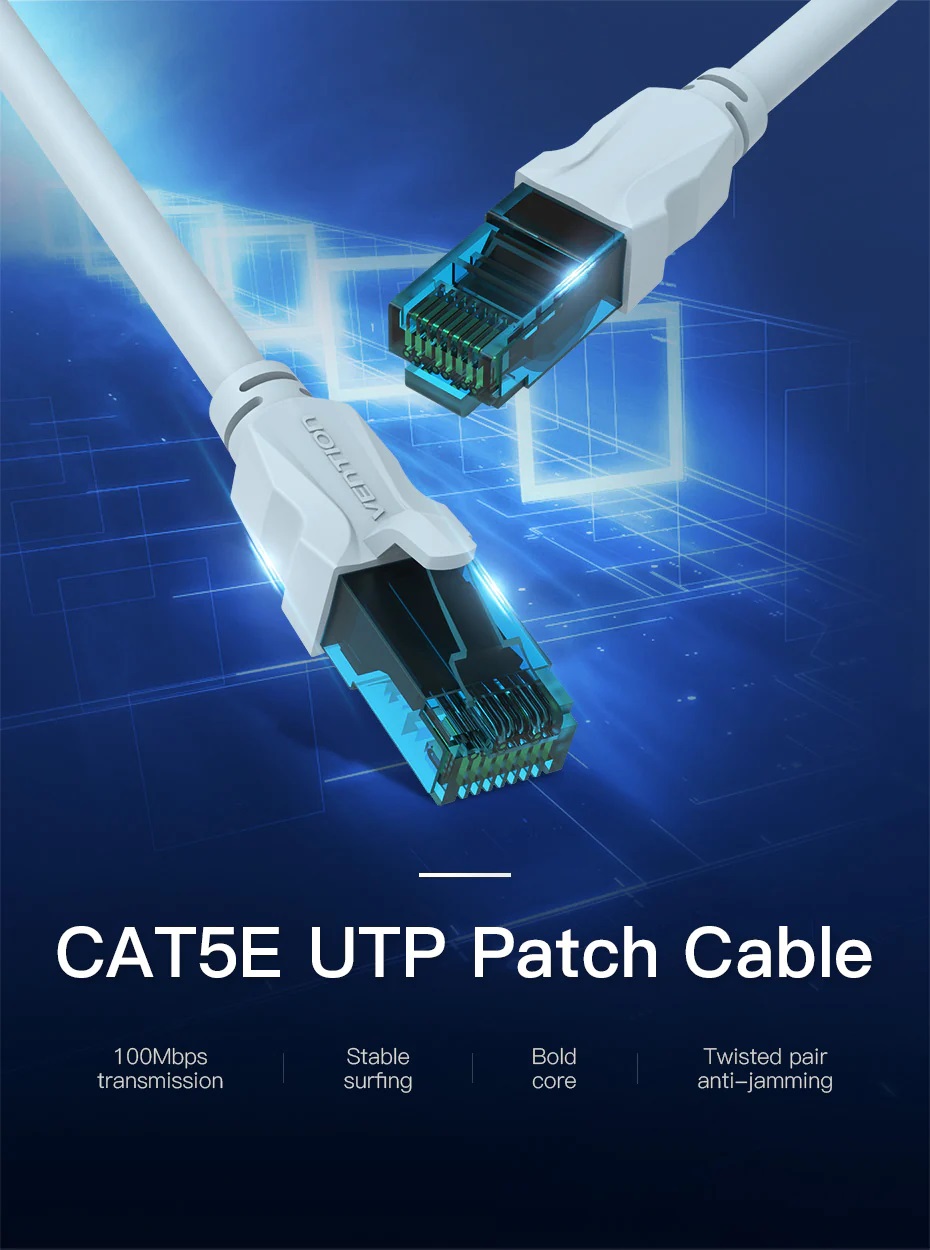 VENTION VAP-A10-S1500 CAT5e UTP Patch Cord Cable 15M Blue