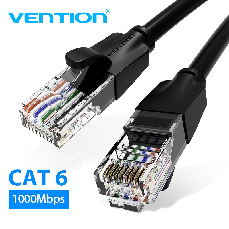 VENTION IBEBL Cat.6 UTP Patch Cable 10M Black