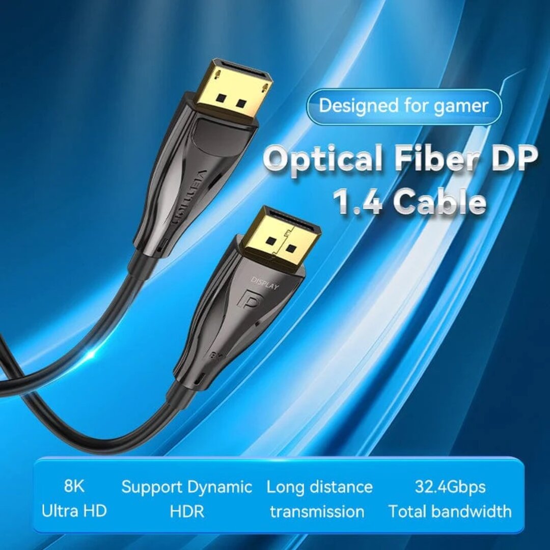 VENTION HCDBF DP 1.4 Male to Male HD Cable 8K 1M Black