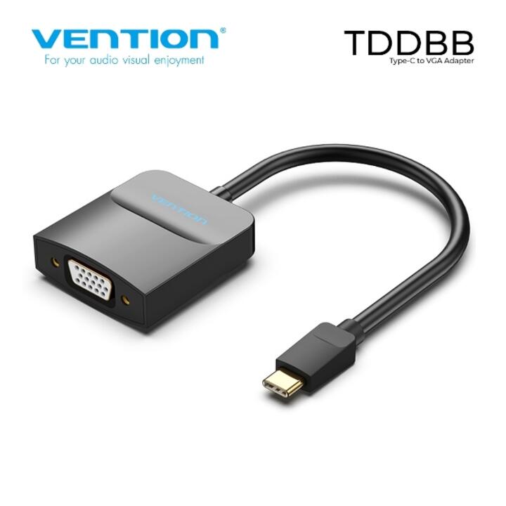 VENTION TDDBB Type-C to VGA Adapter 0.15M Black ABS Type