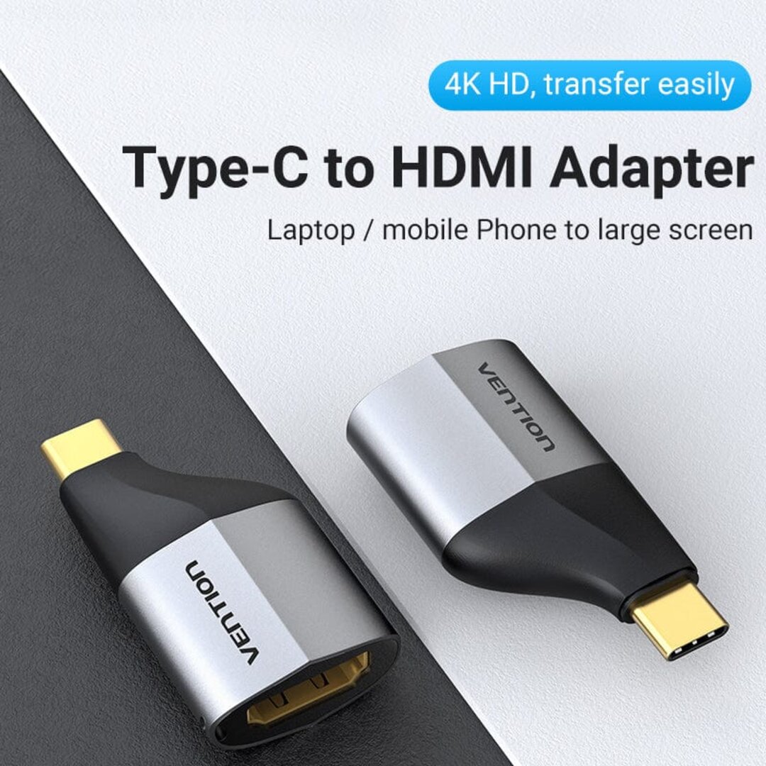 VENTION TCAH0 Type-C to HDMI Adapter Gray Alloy Type