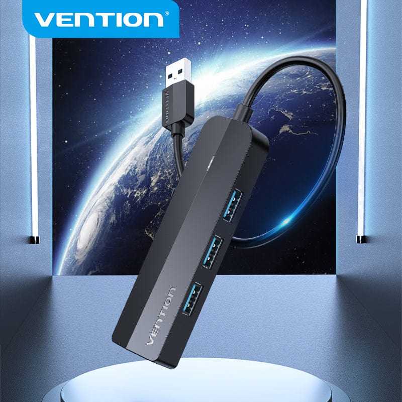 VENTION CHNBB 3-Port USB 3.0 Hub with Gigabit Ethernet Adapter 0.15M Black