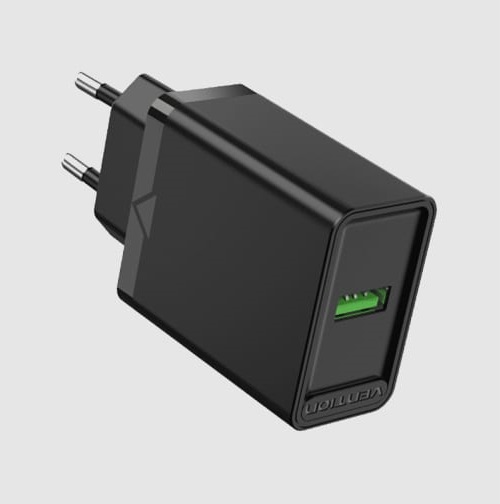 VENTION FABB0-EU 1-port USB Wall Charger(18W) EU-Plug Black