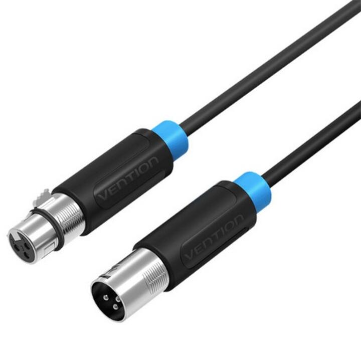 VENTION BBFBH XLR Audio Extension Cable 2M Black