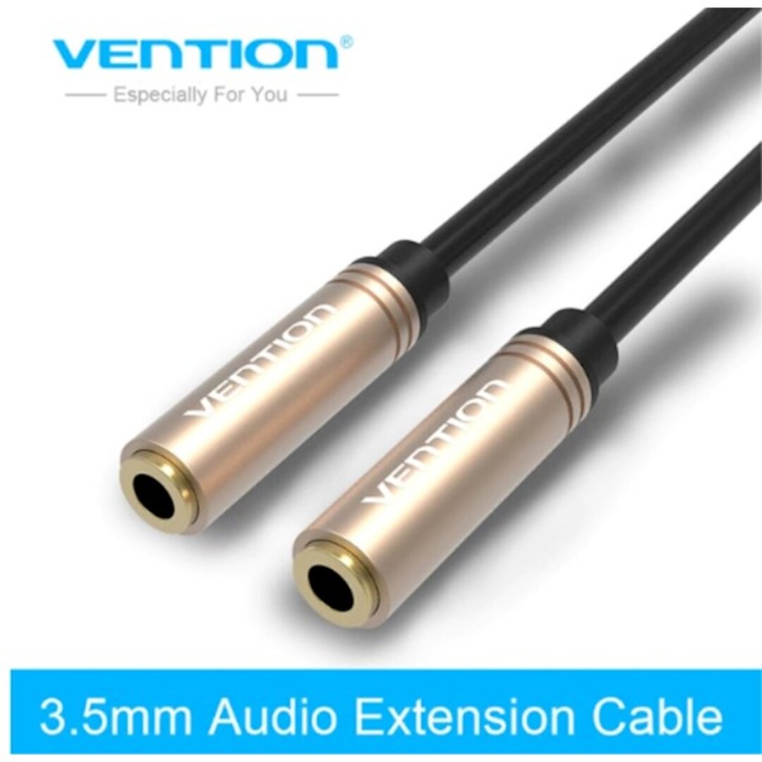 VENTION BFABY 3.5mm Female to Female Audio Extension Cable 0.3M Red Metal Type