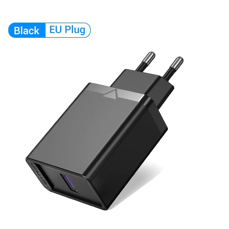 VENTION FACB0-EU 1-port USB Wall Charger(22.5W) EU-Plug Black