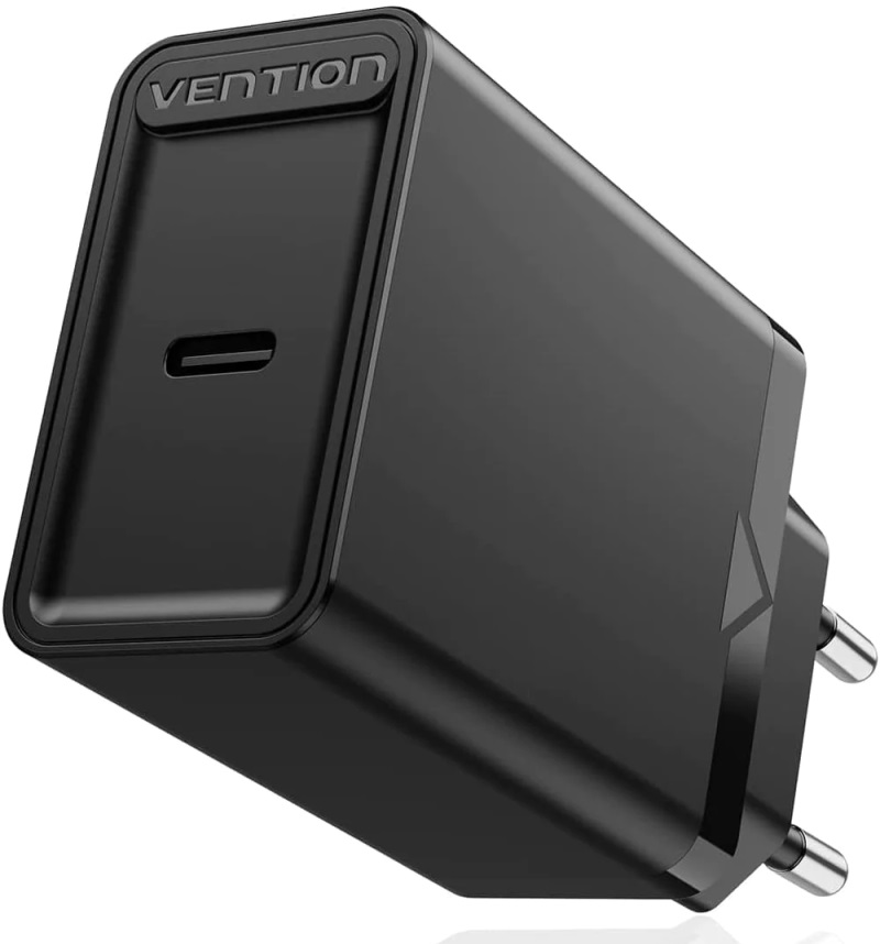 VENTION FADB0-EU 1-port USB-C Wall Charger(20W) EU-Plug Black