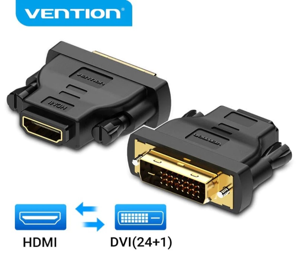 VENTION ECDB0 DVI(24+1) Male to HDMI Female Adapter Black