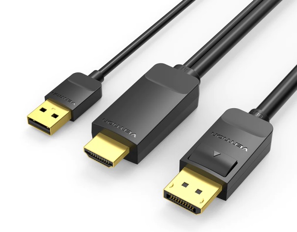 VENTION ABJBG HDMI-A Male to DP Male HD Cable 1.5M Black (HDMI to DP)