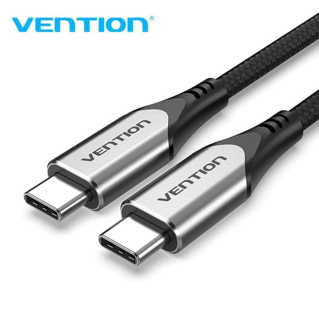 VENTION TAAHG Cotton Braided USB-C to USB-C 3.1 Cable 1.5M  Gray 