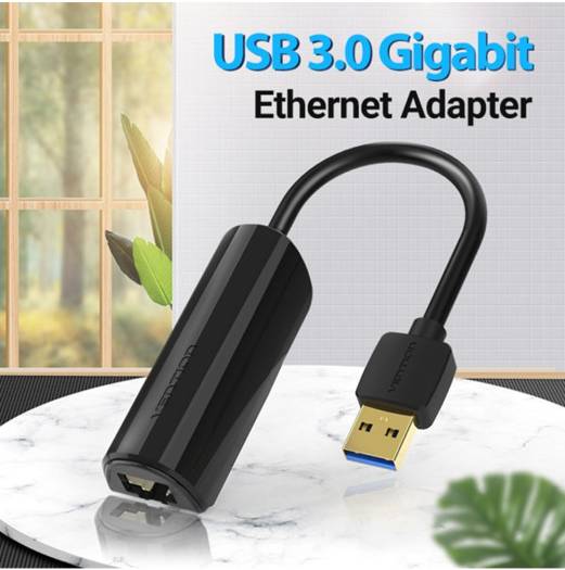 VENTION CEHBB USB3.0 to Gigabit Ethernet Adapter 0.15M Black